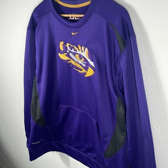 🏈🏀 Vintage LSU Louisiana StateTigers NIKE “Center Swoosh” Crewneck Sweatshirt - Picture 7 of 12